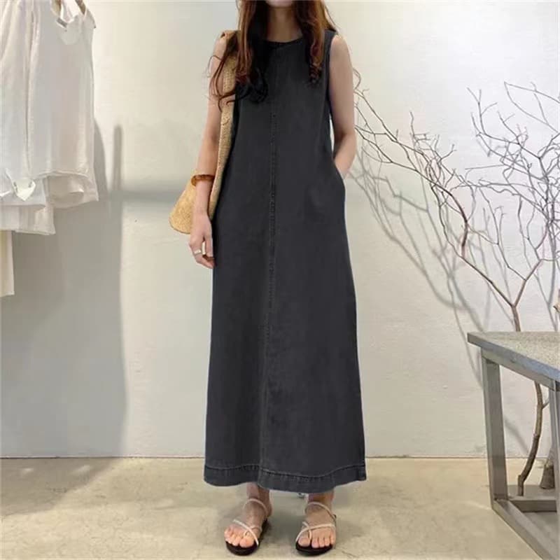 Vestido sin mangas de mezclilla