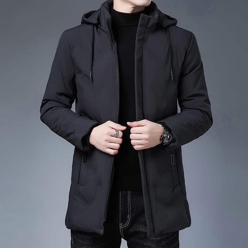 Chaqueta acolchada casual con capucha desmontable
