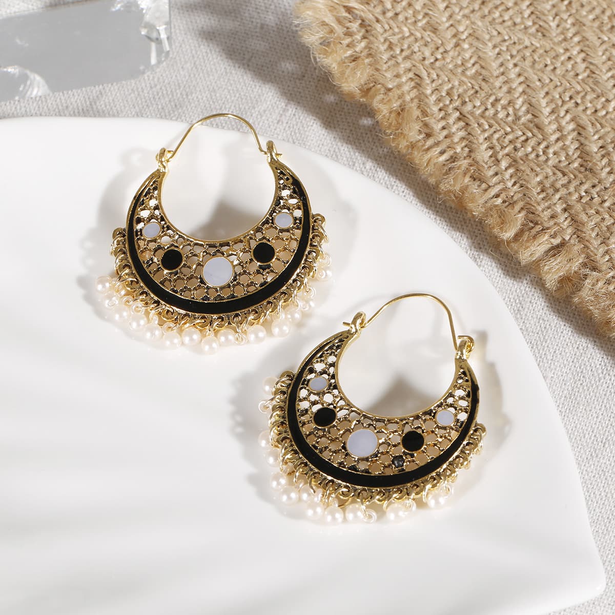 Aretes étnicos bohemios con estilo indio, diseño nacional
