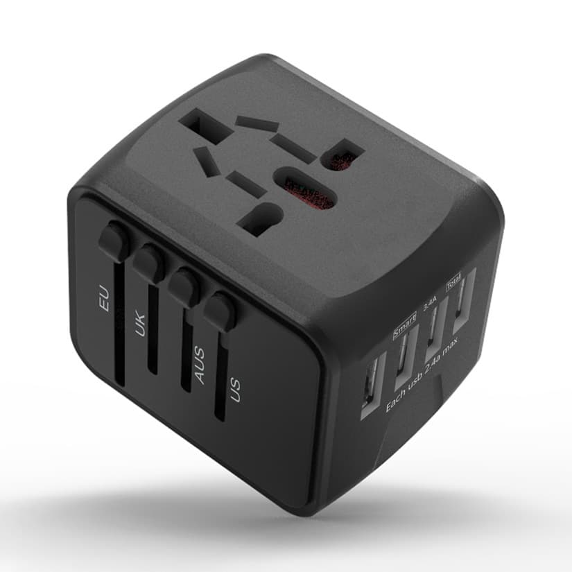 Adaptador de viaje 4 puertos USB carga rápida QC18W