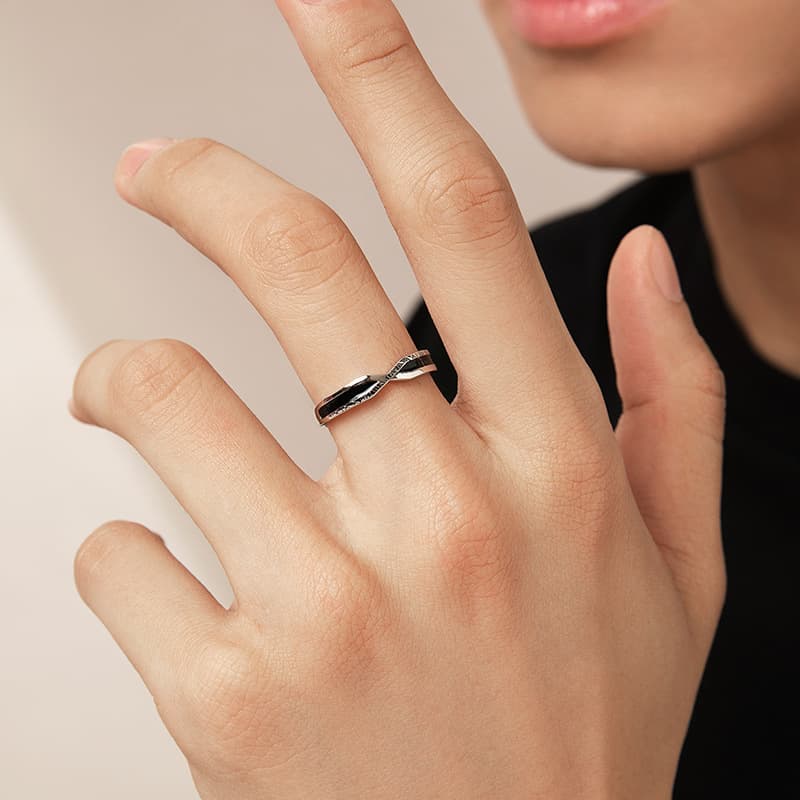Anillo de reloj de arena estilo hip-hop