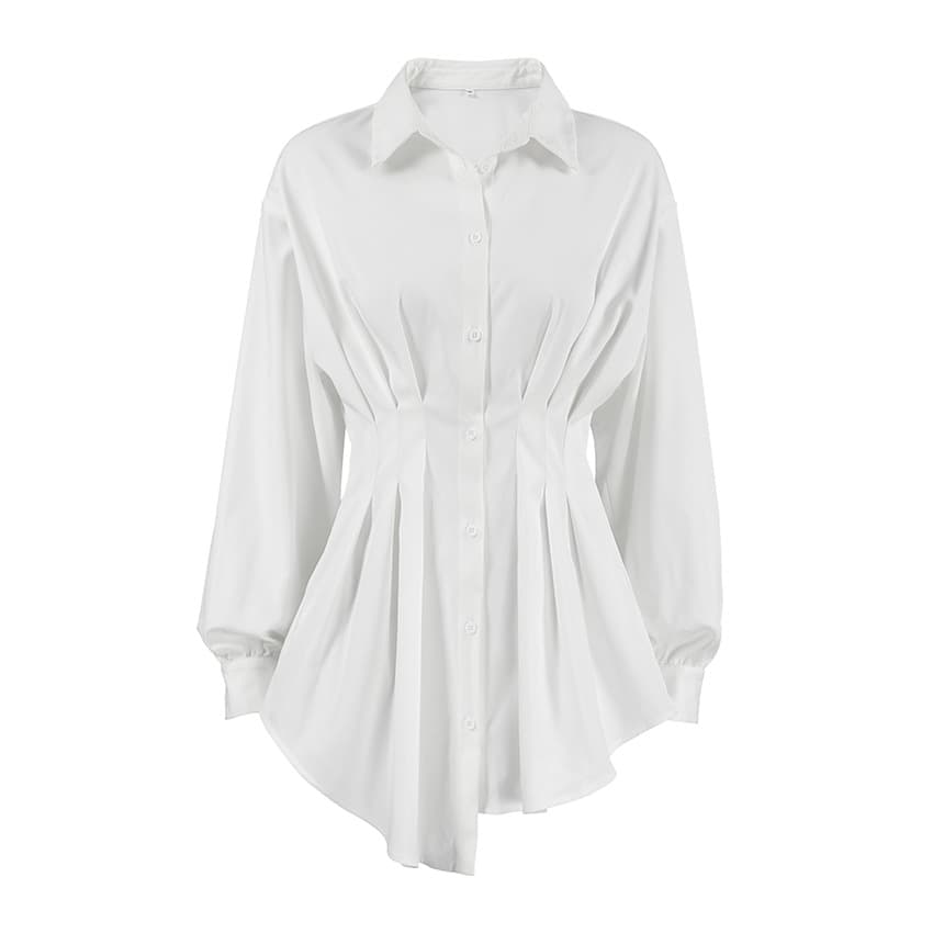 Camisa manga larga con cintura ajustable