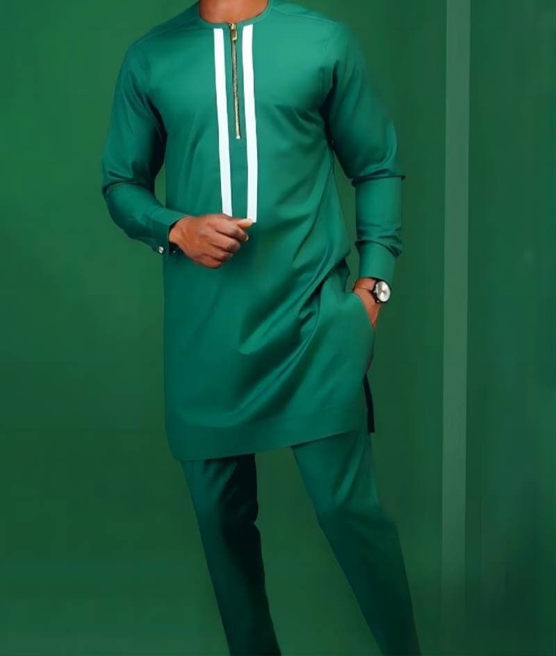 Traje africano de 2 piezas con elástico