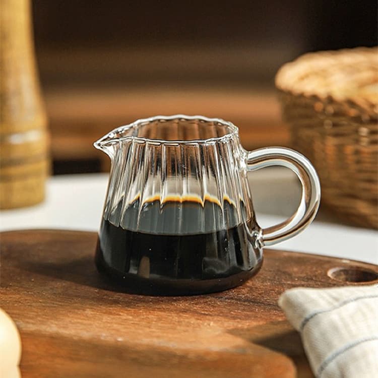 Vaso de vidrio borosilicato resistente al calor con escala