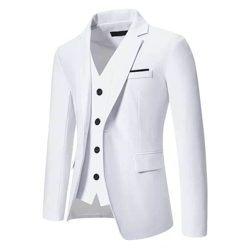 Blazer casual de corte entallado con detalles contrastantes