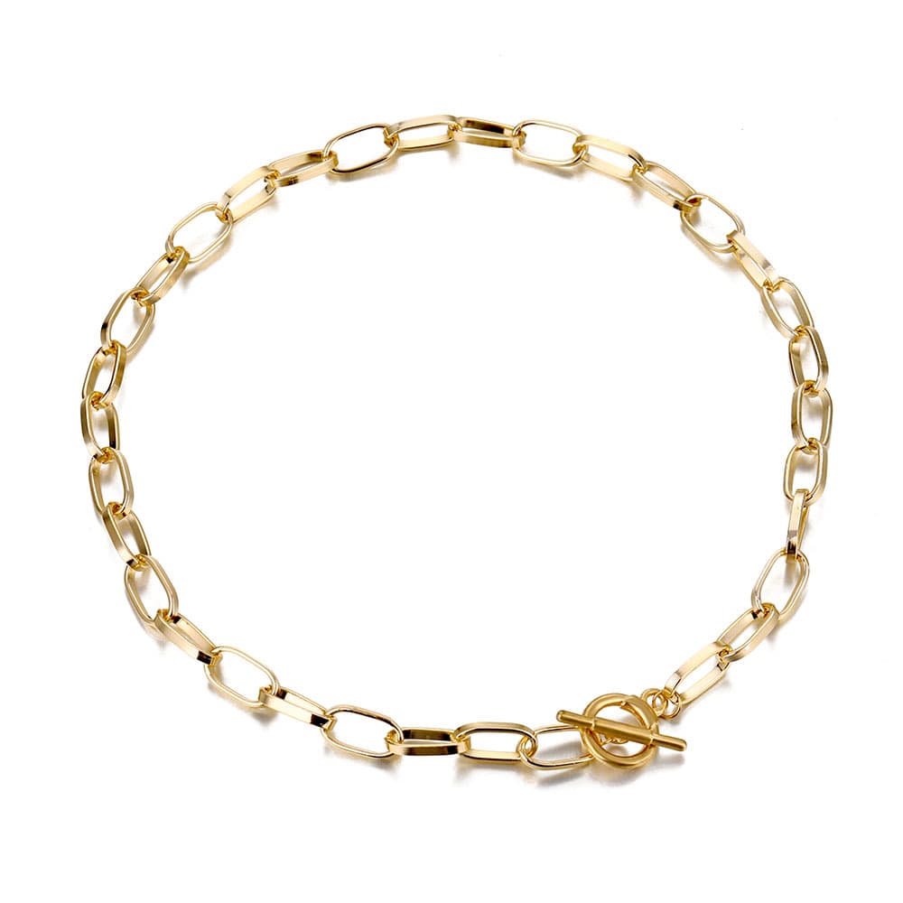 Collar de clavícula con broche, estilo retro coreano