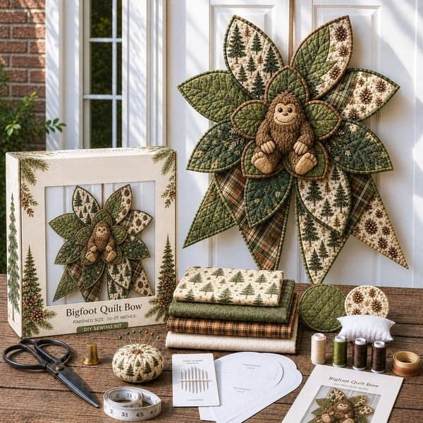 Kit de costura DIY con patrón de moño acolchado