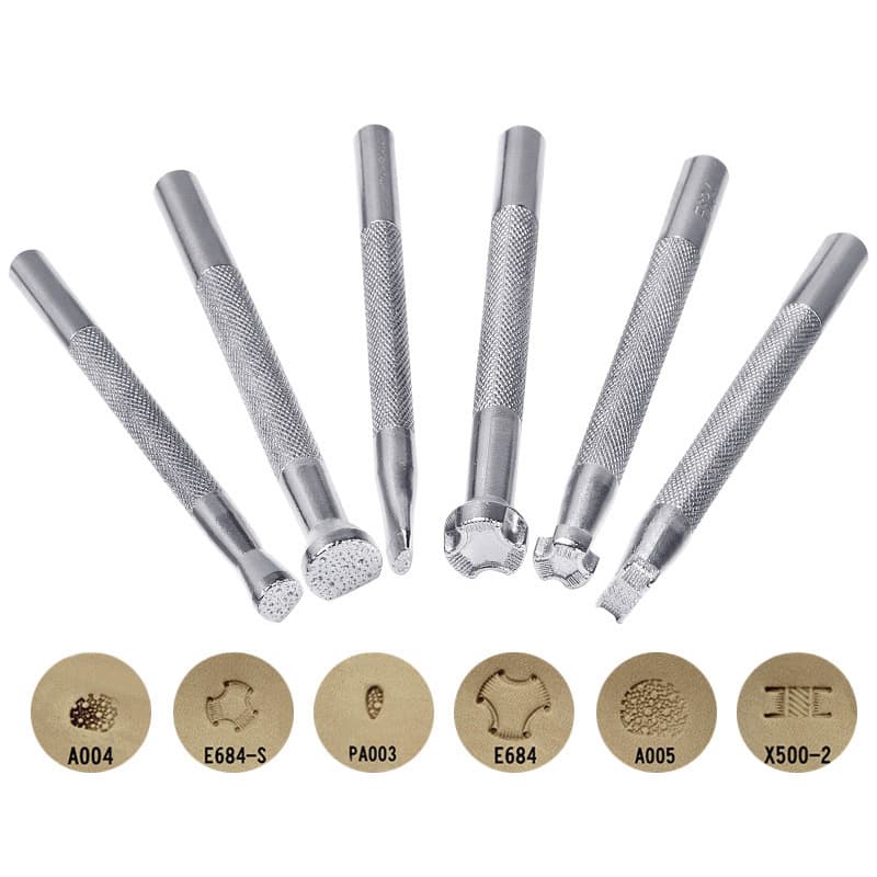 Set de 6 herramientas para grabar y estampar cuero