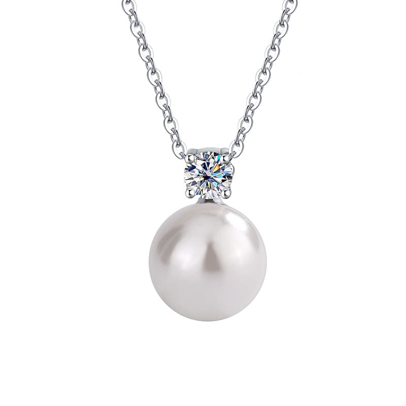 Collar de perla clásico de lujo en plata 925