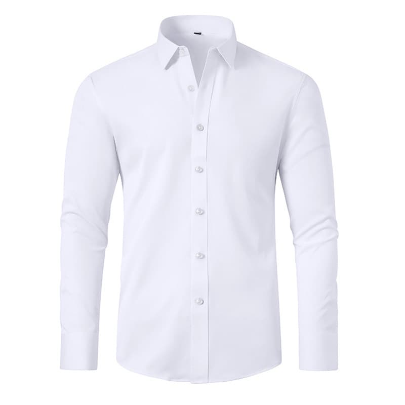 Camisa de manga larga elástica sin planchado
