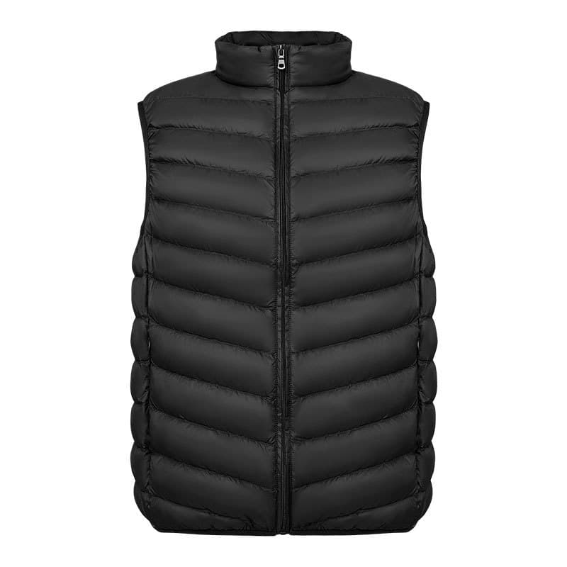Chaleco sin mangas para hombre con cuello de pie