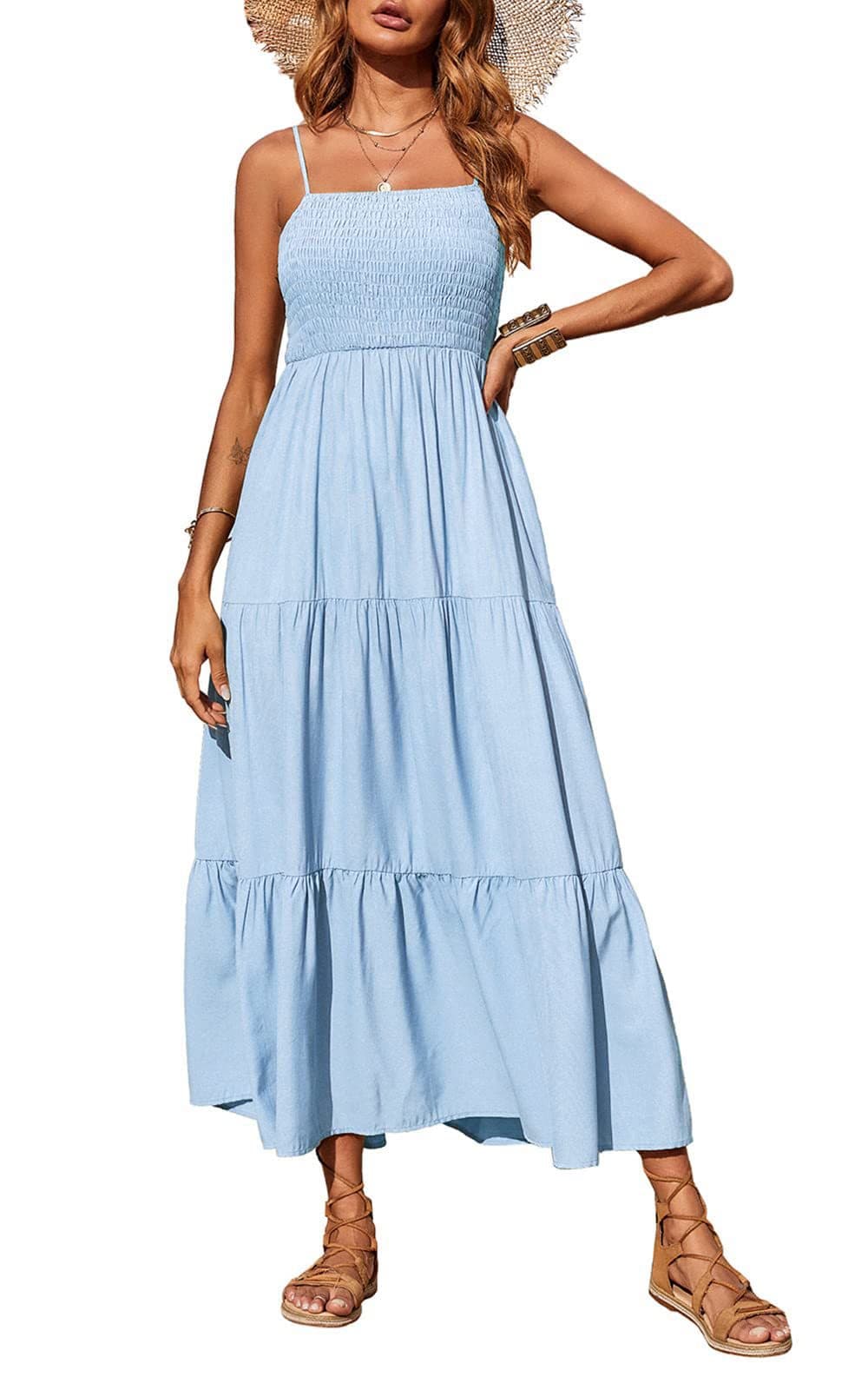Vestido sling elegante de cintura alta