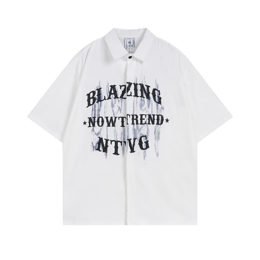 Camiseta hombre estampado letras relieve algodón