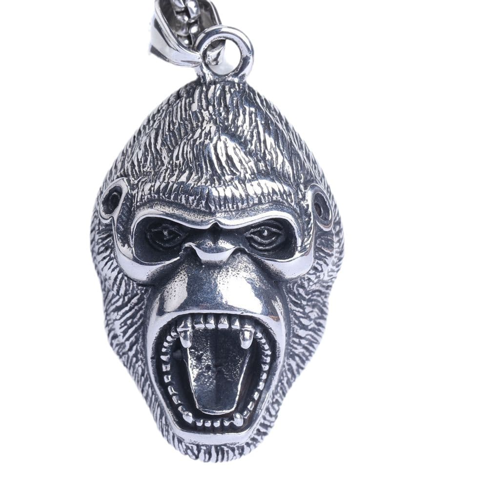 Dije cabeza de mono estilo hip hop retro