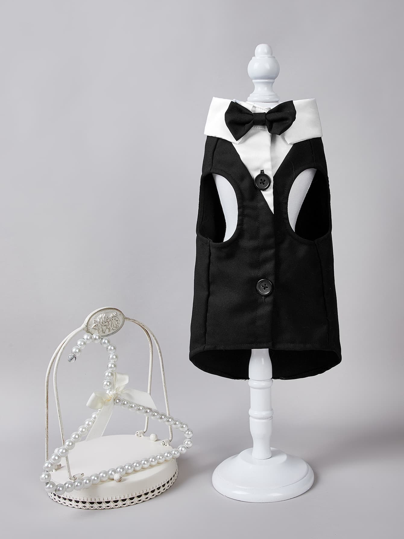 Chaqueta con botones clásica de dos patas para perros y gatos