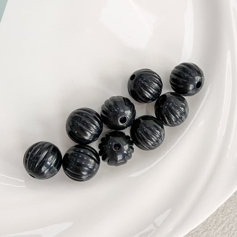 Cuentas de calabaza de acrílico de 14mm con agujero vertical