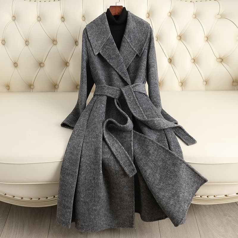 Abrigo cachemira reversible de mujer
