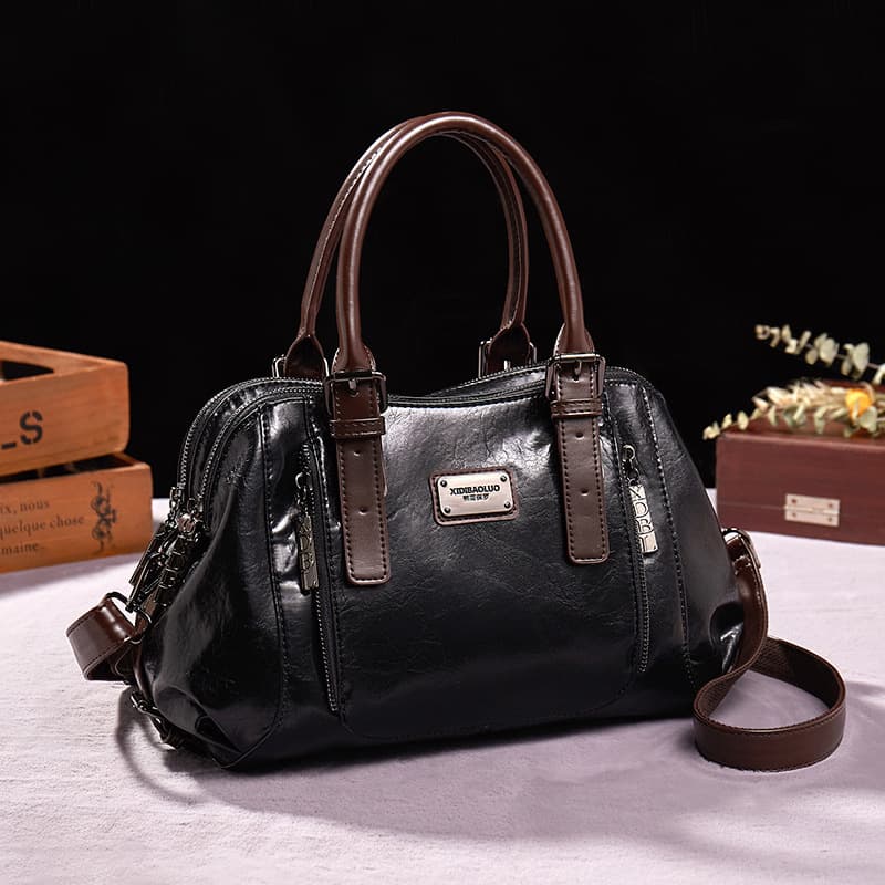 Bolsa tote cruzada para mujeres con diseño dividido