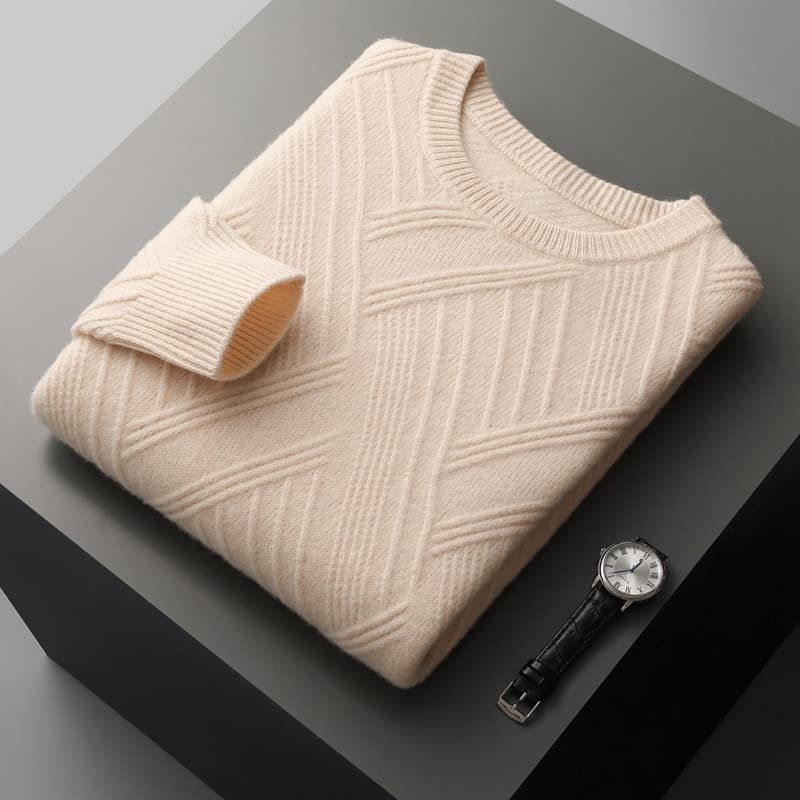 Suéter jacquard suelto para hombre otoño-invierno