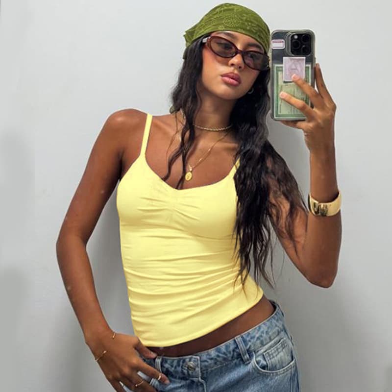 Chaleco V-neck slim sin espalda con tirantes