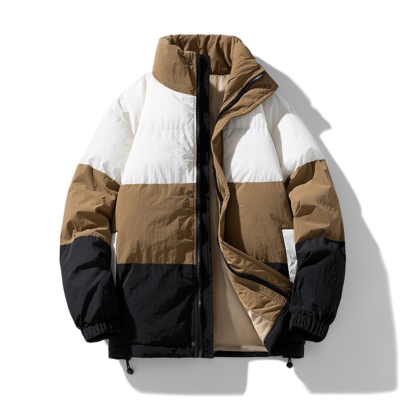 Abrigo de invierno acolchado con cuello solapa
