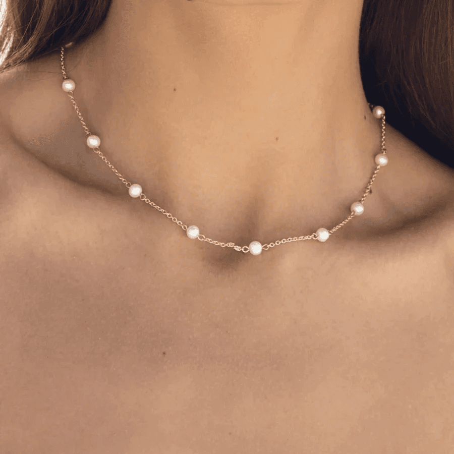 Collar de perlas de agua dulce