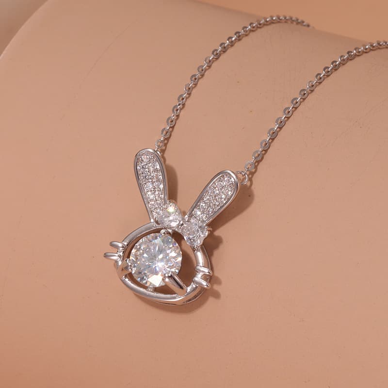 Collar de conejo en plata esterlina 925