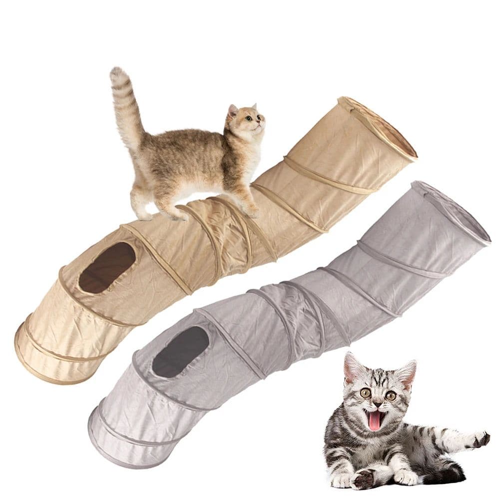 Túnel para gatos plegable en forma de S