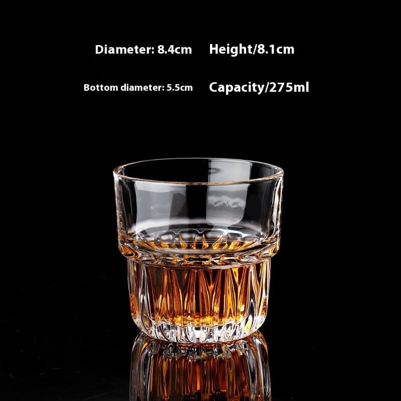Vaso de cristal para whisky con diseño europeo