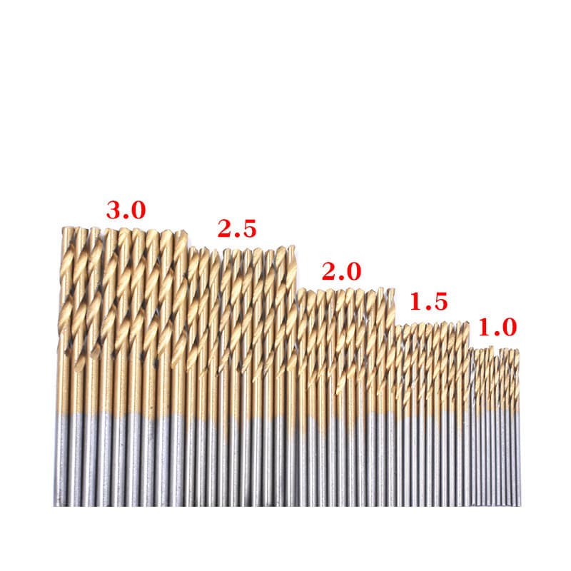 Broca espiral recubierta de titanio con vástago recto