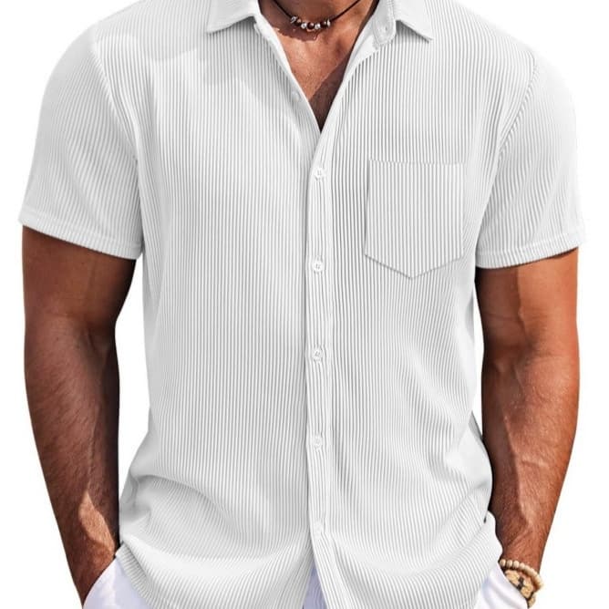 Camiseta hombre casual suelta manga corta
