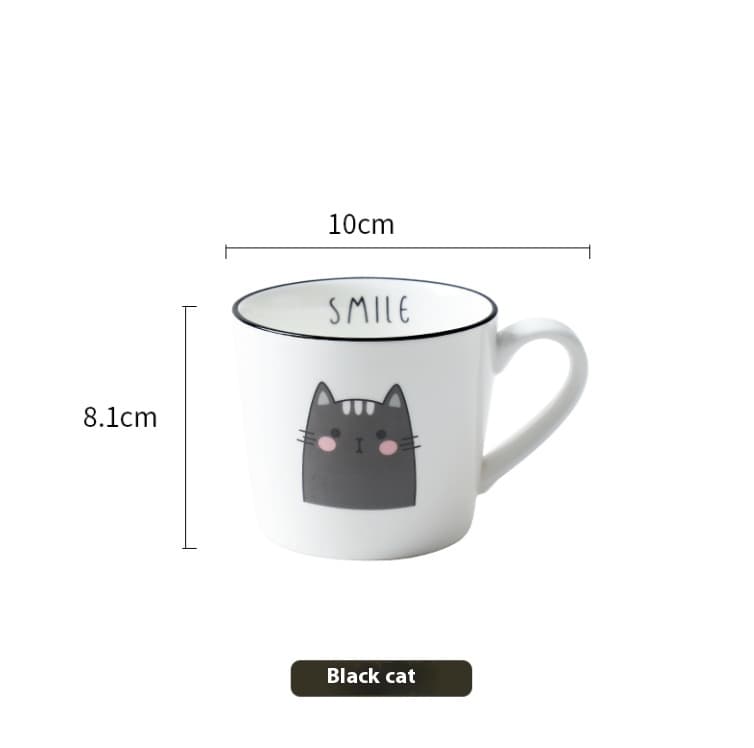 Taza de cerámica para café con estampado de gato