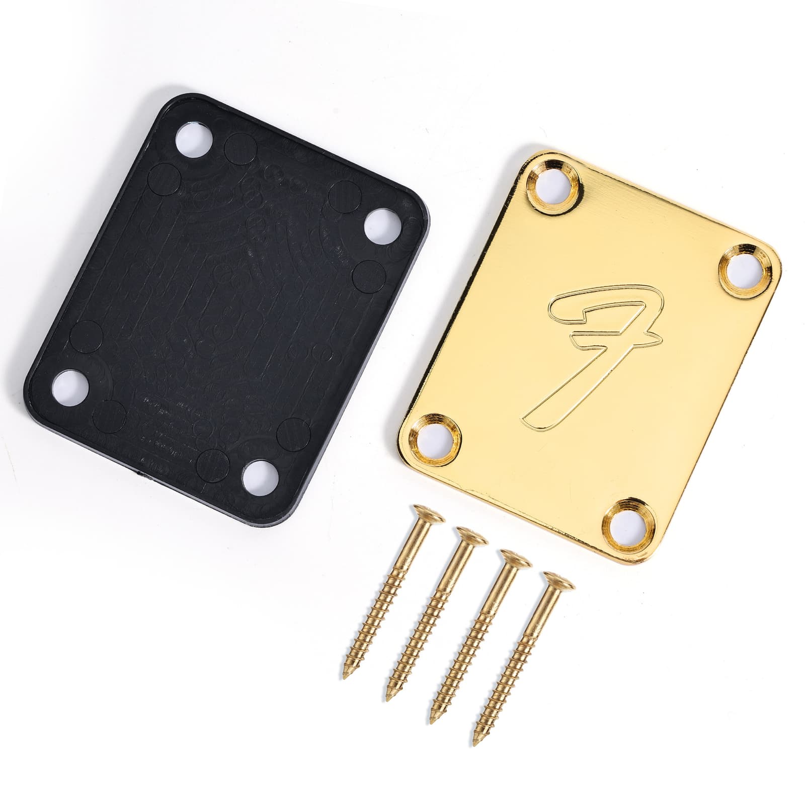 Placa de refuerzo para cuello de guitarra con 4 tornillos