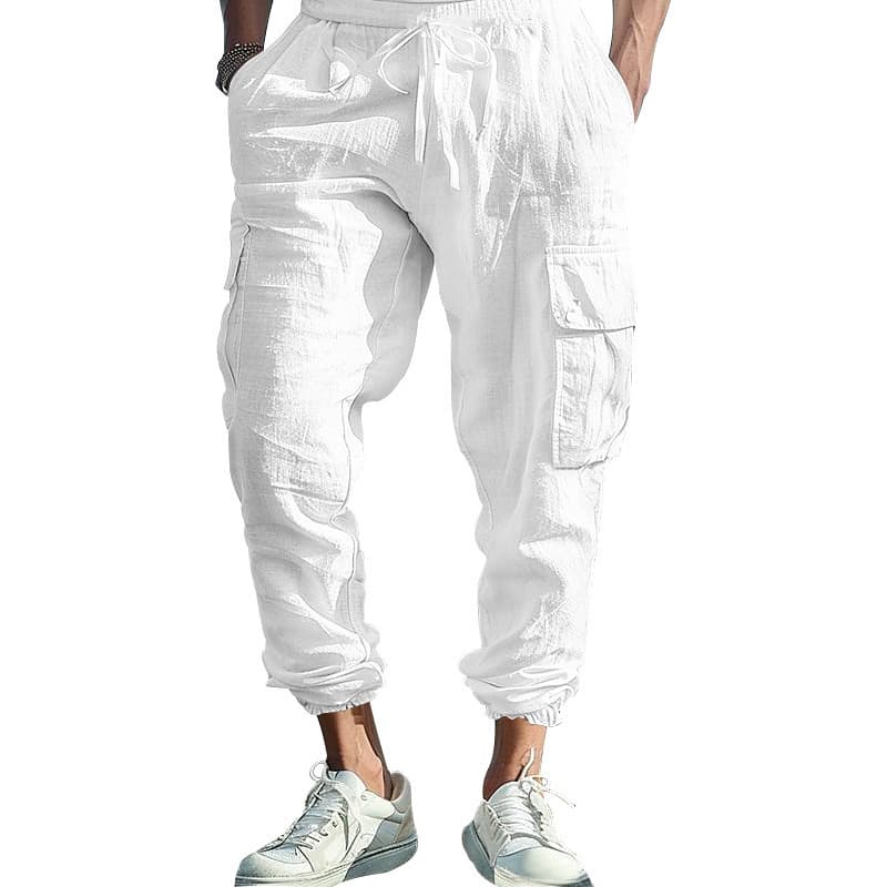 Pantalones cargo amplios con múltiples bolsillos