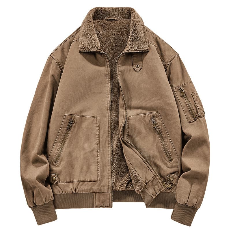 Chaqueta para hombre algodón con forro polar impermeable