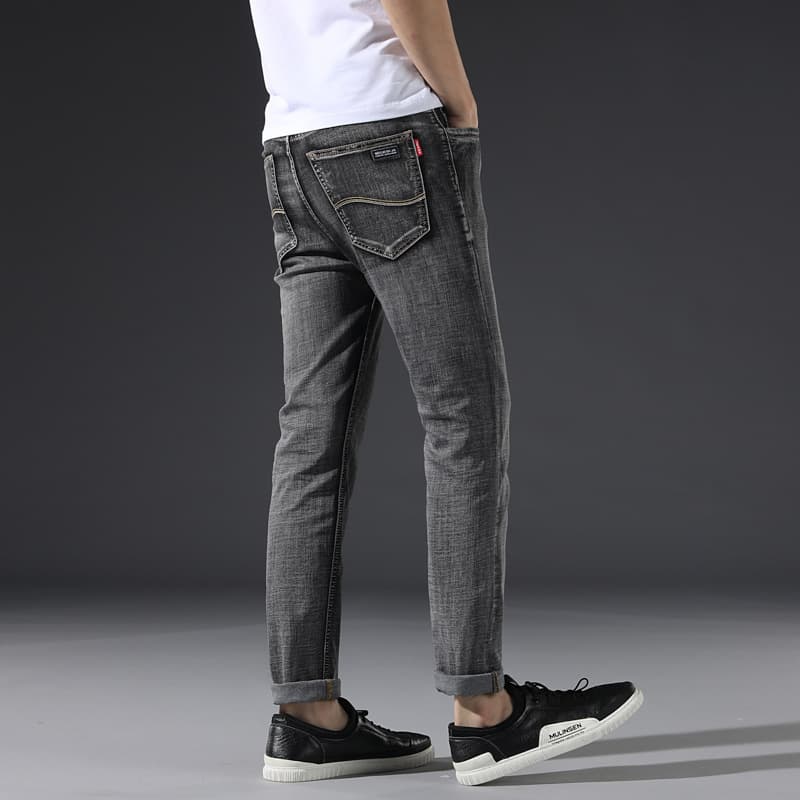 Jeans elásticos holgados para hombre, estilo business