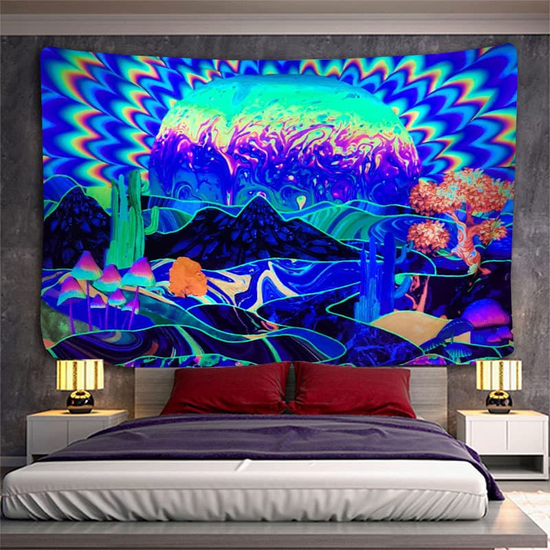 Tapiz fluorescente de impresión UV para decoración