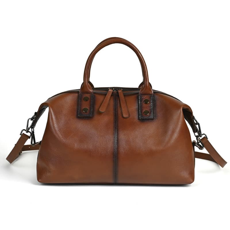 Bolsa grande capacidad cuero genuino retro