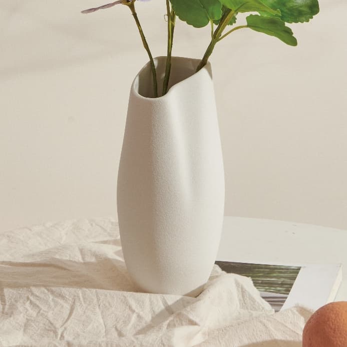 Florero de cerámica decorativo minimalista