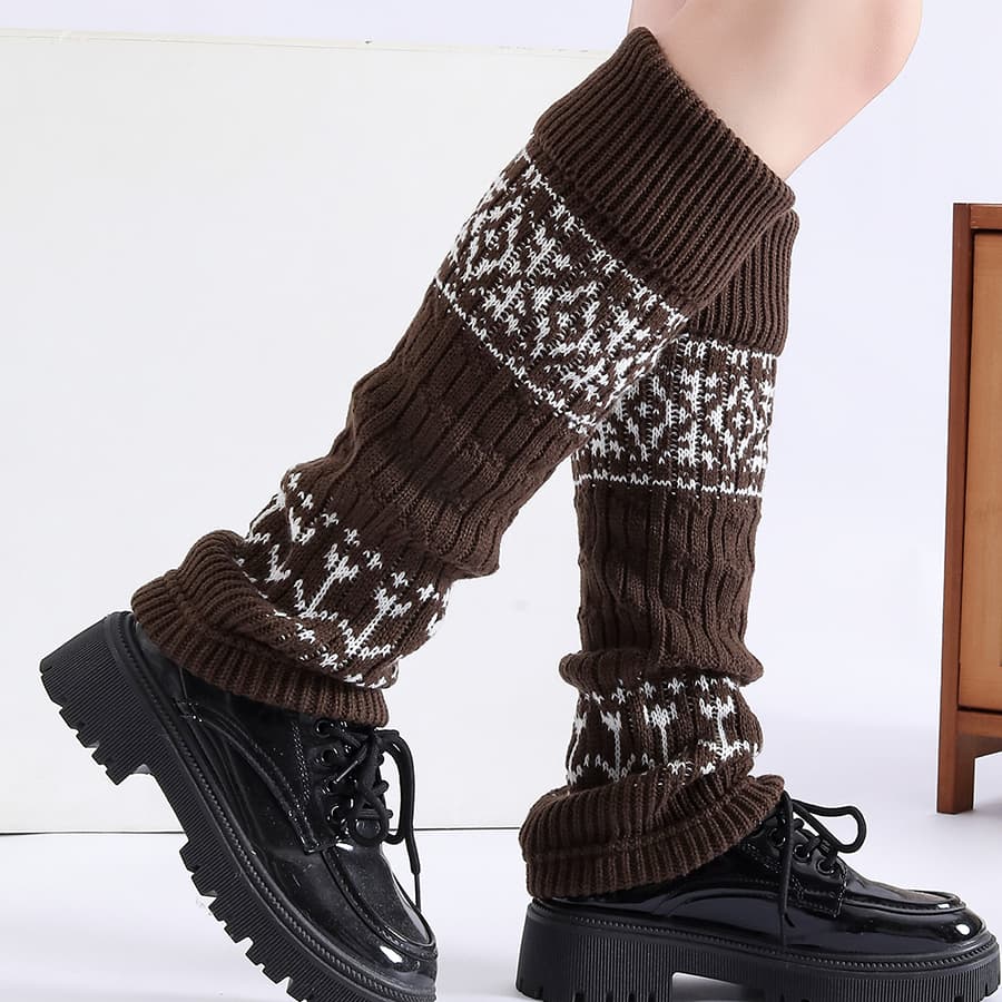 Calcetines boot Fair Isle mujer caña media para invierno