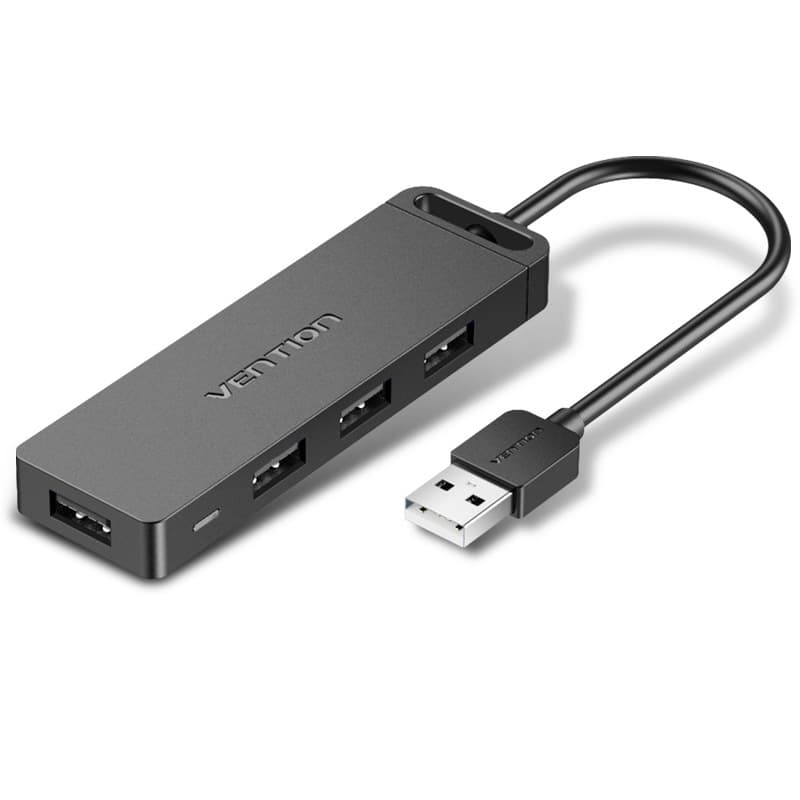 Hub USB 2.0 a 4 puertos con alimentación Micro USB