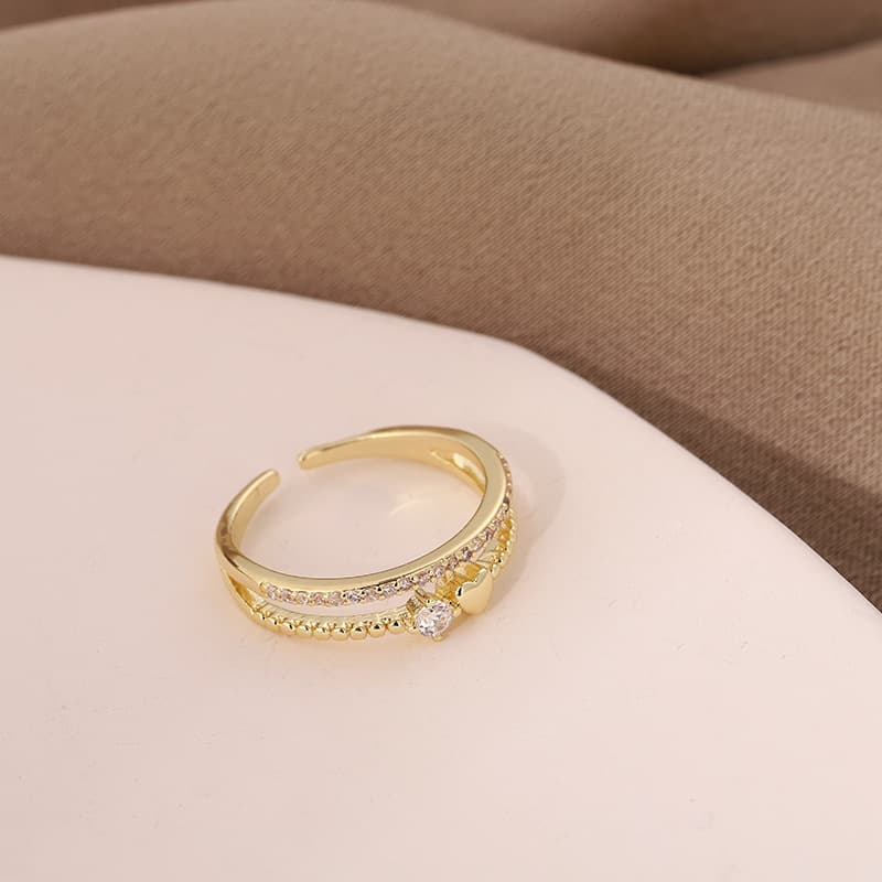 Anillo corazón de moda simple