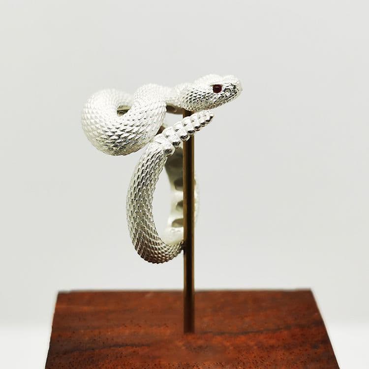 Anillo ajustable con diseño de serpiente para pareja