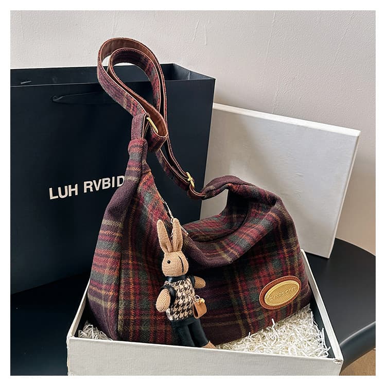 Bolso de lana grande para otoño e invierno