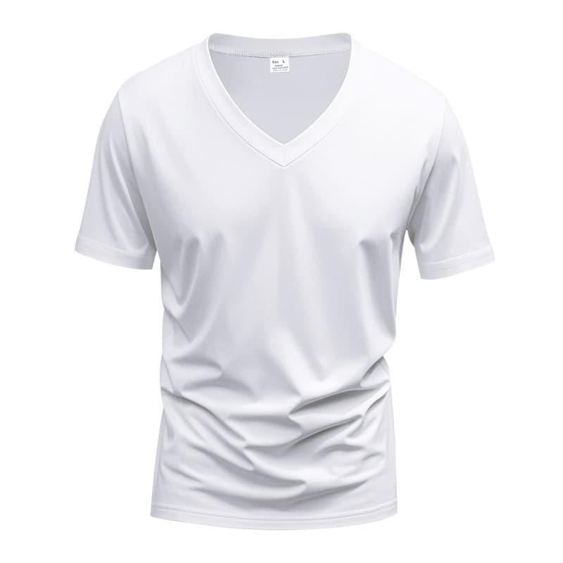 Camiseta suelta de hombre color sólido para verano