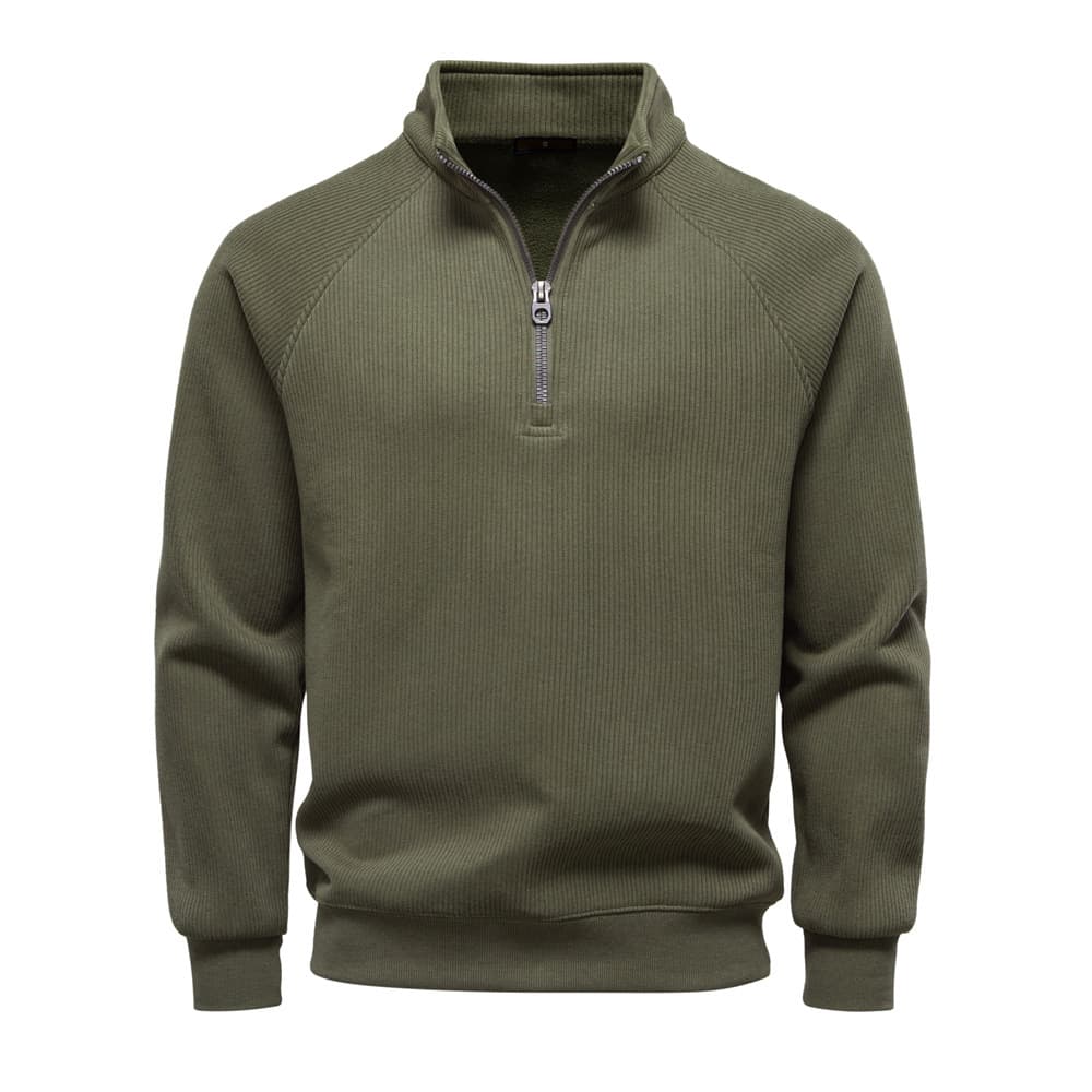 Sudadera de media cremallera con cuello elevado
