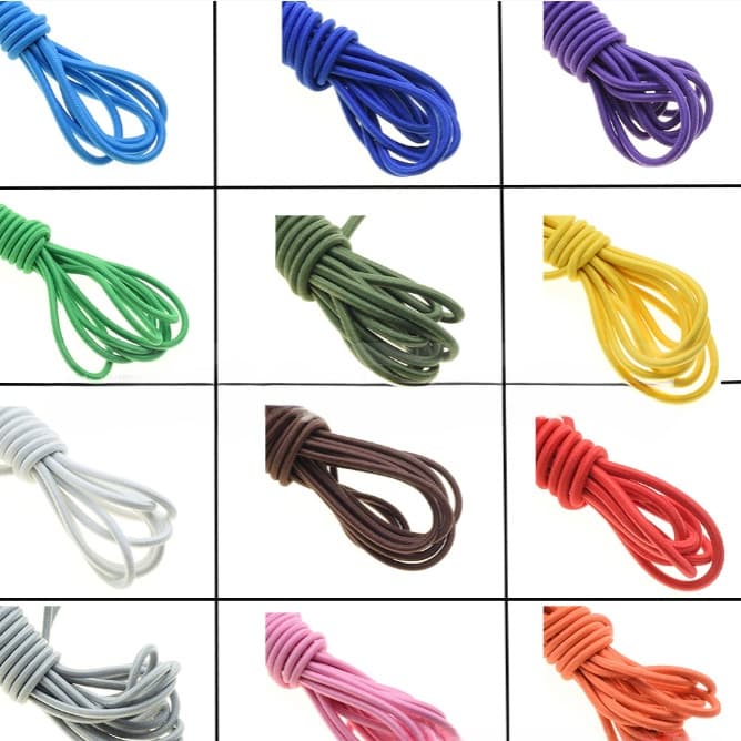 Cuerda elástica redonda para dobladillos y cordones