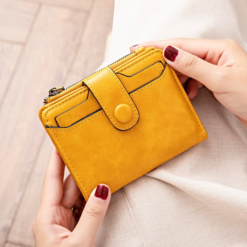 Cartera para mujer con múltiples compartimentos de tarjetas