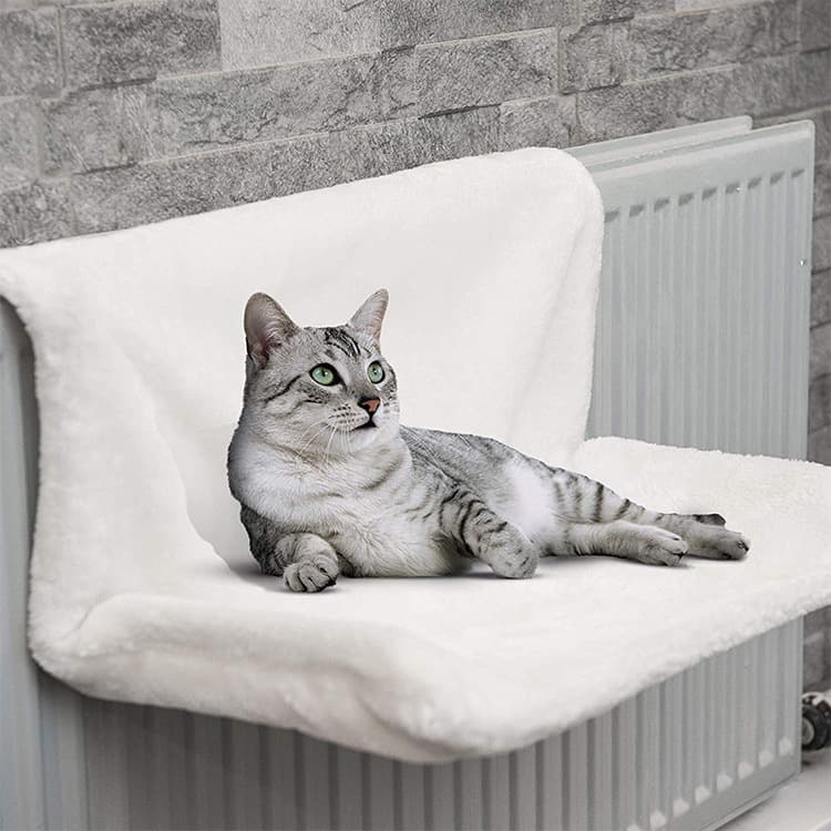 Cama de radiador para gatos con marco de hierro