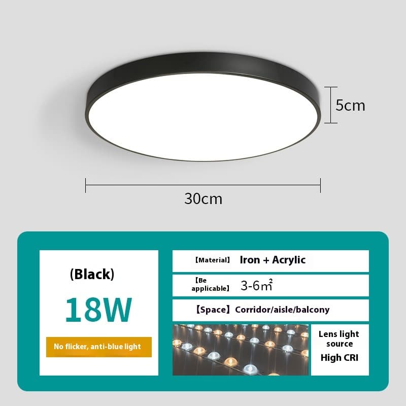 Lámpara de techo LED redonda con control remoto
